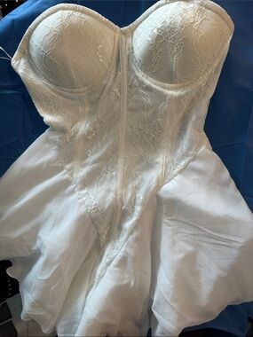 Ivory Lace Bustier Romper
